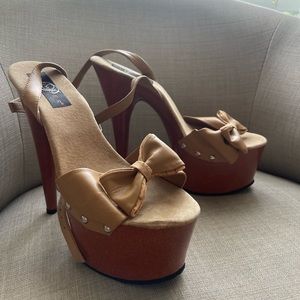 Pleaser heels with bow